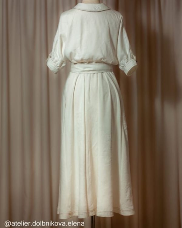 Летнее льняное платье - индивидуальный пошив на заказ